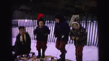 Camden New Jersey (1964): Kids Shown Attempting To Sledge In Flat Snow Covered