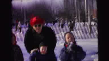 Camden New Jersey (1964): Children Go Ice Skating With Their Parents In The Winter
