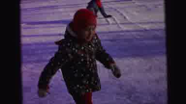 Camden New Jersey (1964): Child Skating And Spinning On Frozen Lake Wearing Winter