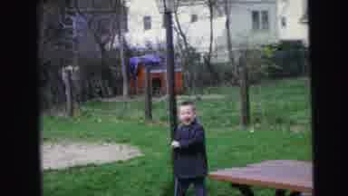 Camden New Jersey (1964): A Boy Is Playing In The Garden They Are Enjoy Themselves