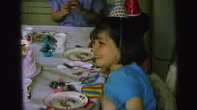 Camden New Jersey (1964): Young Children Sitting At A Table With Party Hats On