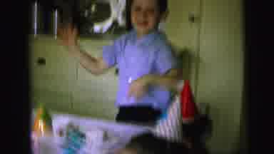 Camden New Jersey (1964): Boy Wearing Blue Shirt Directs Other Kids Singing Happy