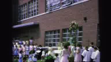 Camden New Jersey (1964): Many People Gathered In A Group For A Special Event And