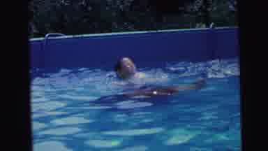 Camden New Jersey (1964): The Two Childrens Are Playing In The Swimming Pool