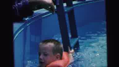 Camden New Jersey (1964): Boy In Life Vest Swims In Pool Without Touching Sides