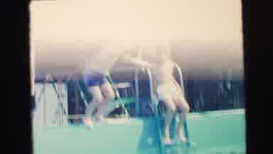 Camden New Jersey (1964): Boy Diving Into The Pool Under The Gaze Of One Of His