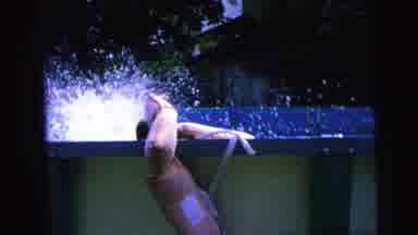 Camden New Jersey (1964): Kids Splashing In Slow Motion In A Above Ground Pool