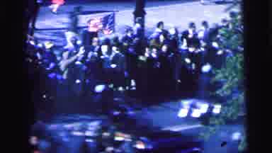 Camden New Jersey (1964): A Motorcade Driving Down The Street With A Convertible