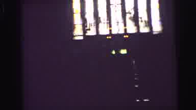 Camden New Jersey (1964): Church Window With Crosses Behind