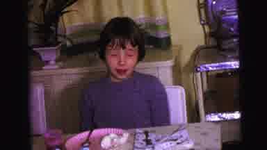 Camden New Jersey (1964): Two Children Play While Eating Cake And Beverages At