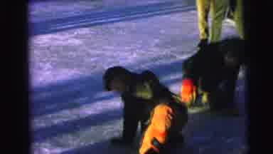 Camden New Jersey (1964): Kid Falls Down Ice Skating