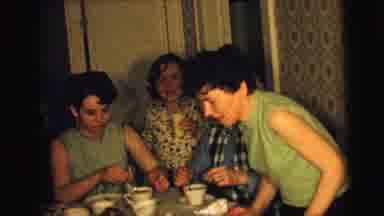 Camden New Jersey (1964): A Cute Family Enjoying Their Dinner In Dining Hall