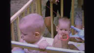 Camden New Jersey (1964): 2 Baby Boys And One Baby Girl Playing Kids Around