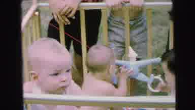 Camden New Jersey (1964): Old Home Video Of Three Babies Playing Inside In A Cot