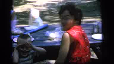 Camden New Jersey (1964): The Family Members Are Enjoyed In The Garden