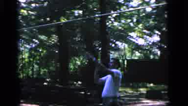 Camden New Jersey (1964): Four Men Playing Badminton In The Park