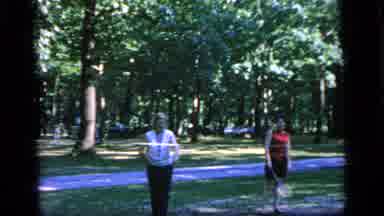 Camden New Jersey (1964): Three Women Play Badminton In A Public Park During The