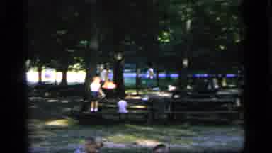 Camden New Jersey (1964): A Runner Boy Running Across Tables From Side To Side