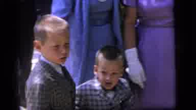 Camden New Jersey (1964): A Large Family Inc Two Little Boys In Plaid Shirts