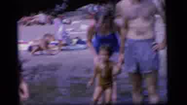 Camden New Jersey (1964): A Family Is Hanging Out At The Beach And Having A Good