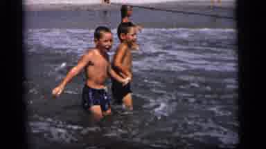 Camden New Jersey (1964): Children Enjoying Ocean Waves