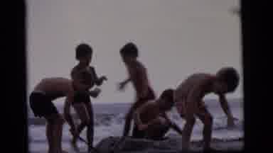 Camden New Jersey (1964): Children Are Making Sandburg On The Beaches They Look