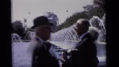 Camden New Jersey (1964): A Beautiful Fountain And Rolling Car Are There