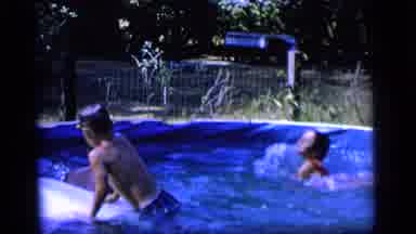 Camden New Jersey (1964): Kids Having Fun In The Pool With Swimming Board