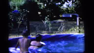 Camden New Jersey (1964): Children Play In The Pool Together With Boogie Board