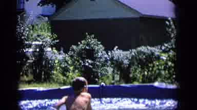 Camden New Jersey (1964): Dad Help His Kid To Get Into The Pool