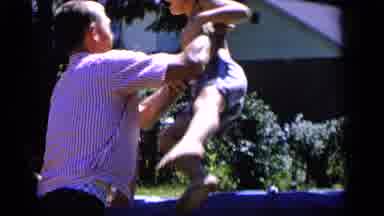Camden New Jersey (1964): Man Throws Child Into Pool Making A Large Splash On