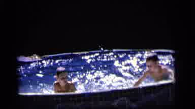 Camden New Jersey (1964): Brothers Summer Fun Backyard Pool Wave Rising Bodyboard