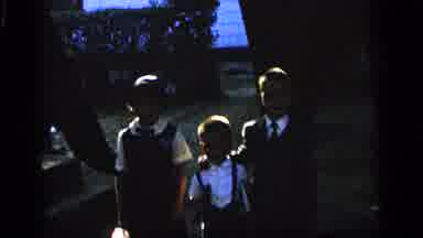 Camden New Jersey (1964): Three Well Dressed Siblings Pose For Camera Outdoors On