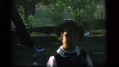 Camden New Jersey (1964): Young Girl Standing Outside In A Jumper Bow Tie And Hat