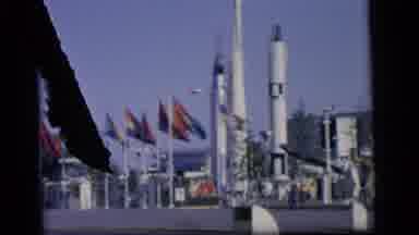 Camden New Jersey (1964): National Flags Of Certain Countries Are Waving In Front