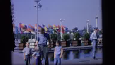 Camden New Jersey (1964): Veteran With Children Enjoying A Nice Day At Memorial