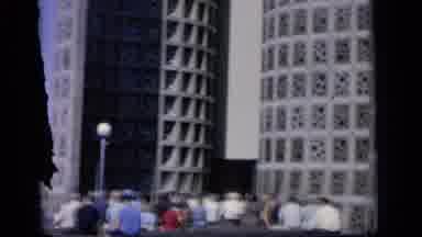 Camden New Jersey (1964): Pan Over Unique Architecture Building With Tourists And