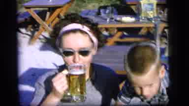 Camden New Jersey US (1964): The Lady Was Drinking Alcohol And Give It To Her Son