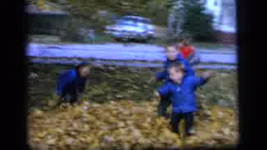 Camden New Jersey US (1964): Children Playing In Pile Of Leaves