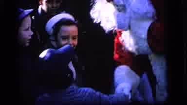 Camden New Jersey US (1964): Man Dressed As Santa Claus Shaking Hands With Smiling