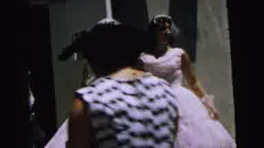 Camden New Jersey USA (1964): A Bride And Her Bridesmaids Hold Flowers And Wait