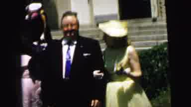 Camden New Jersey USA (1964): Couples Who Are All Dressed Up Outside A Church