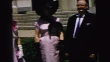 Camden New Jersey USA (1964): People Dressed Up Outside Of Building
