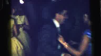 Camden New Jersey USA (1964): Women In Yellow Dresses Dancing Together While Woman