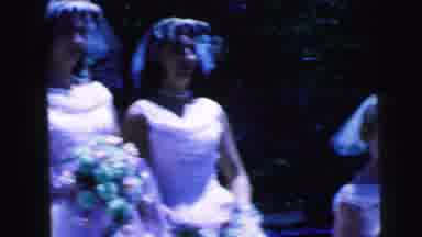 Camden New Jersey USA (1964): Several Brides Pose In Front Of Building On A Sunny