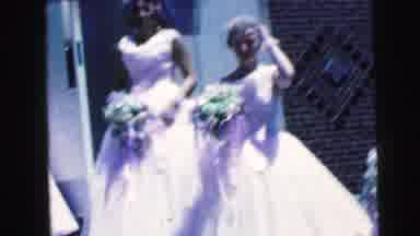 Camden New Jersey USA (1964): Beautiful Bridesmaid At Church