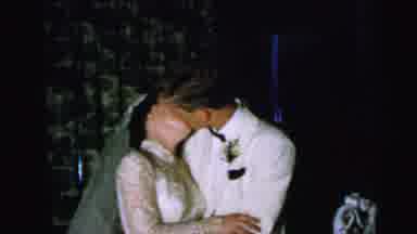 Camden New Jersey USA (1964): Young Newly Married Couple In Wedding Gown And