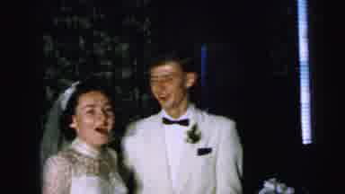 Camden New Jersey USA (1964): Cute Heterosexual Couple Kissing In Their Marriage