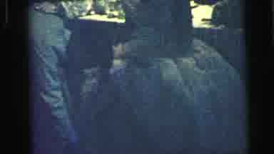 Camden New Jersey USA (1964): Husband Putting On His Wife The Garter During The