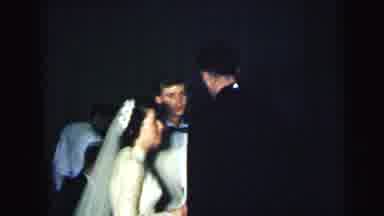 Camden New Jersey USA (1964): Bride And Groom Talking To A Guest At Their Wedding